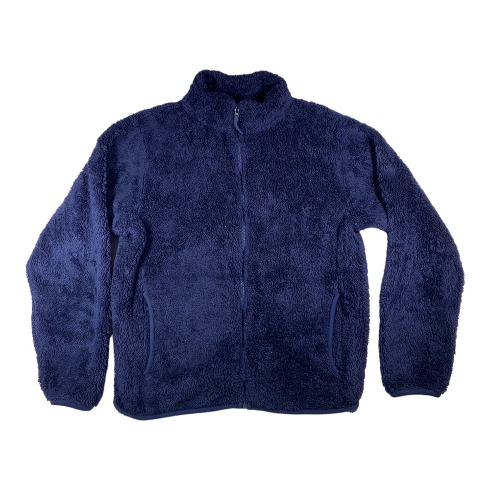 Uniqlo Women’s Light Blue Long Sleeve Fluffy Full Zip Jacket